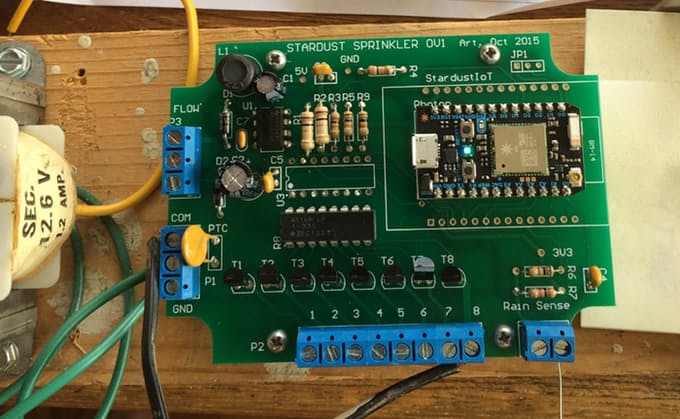 Loaded board powered by Radio Shack 12AC Transformer 